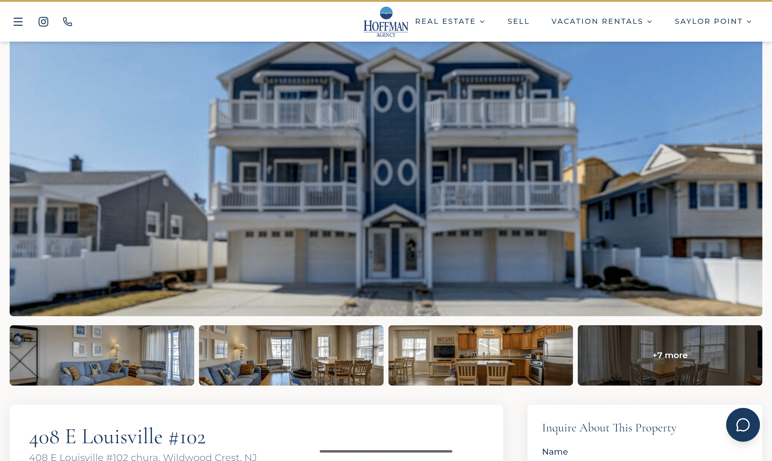 A Hoffman Agency MLS property detail page for 408 E Louisville Avenue