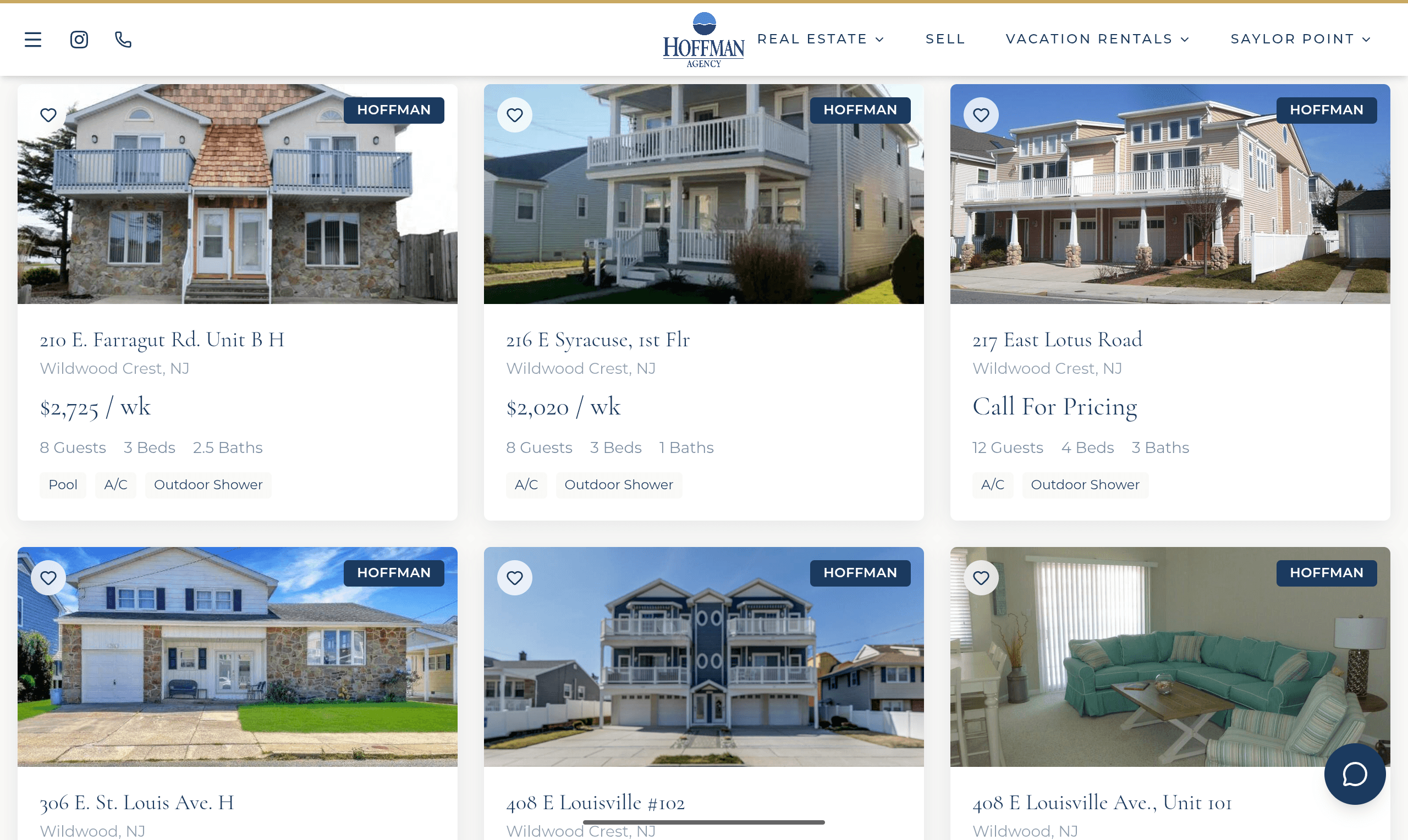 The Hoffman Agency — Vacation rentals management grid, a custom platform built by iOLab Digital