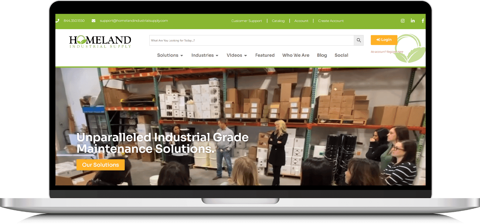 Homeland Industrial Web Design — built by iOLab Digital