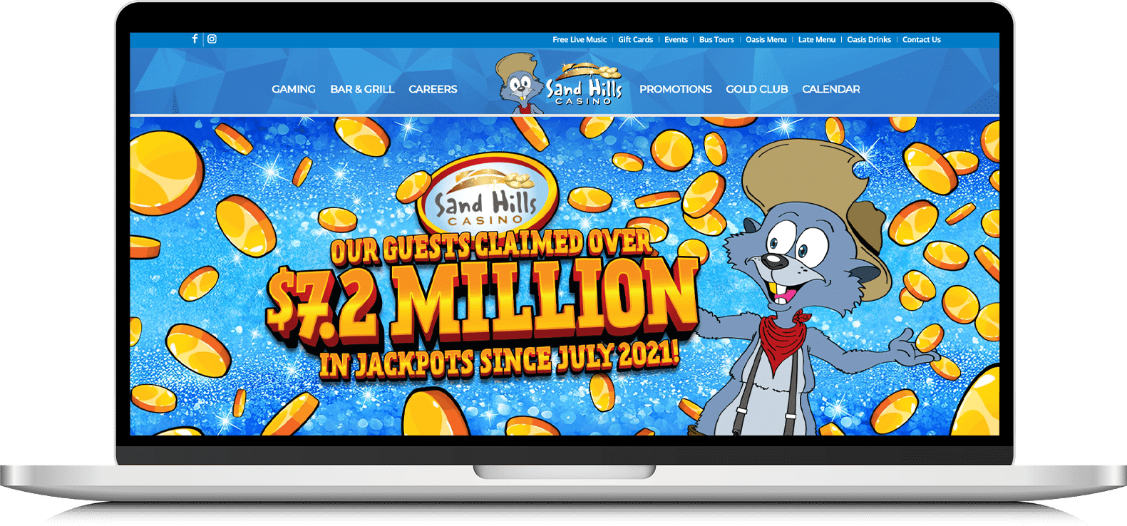 Sand Hills Casino Web Design & Development — built by iOLab Digital