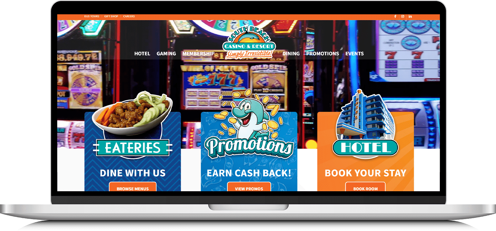 South Beach Casino Web Design & Development — built by iOLab Digital